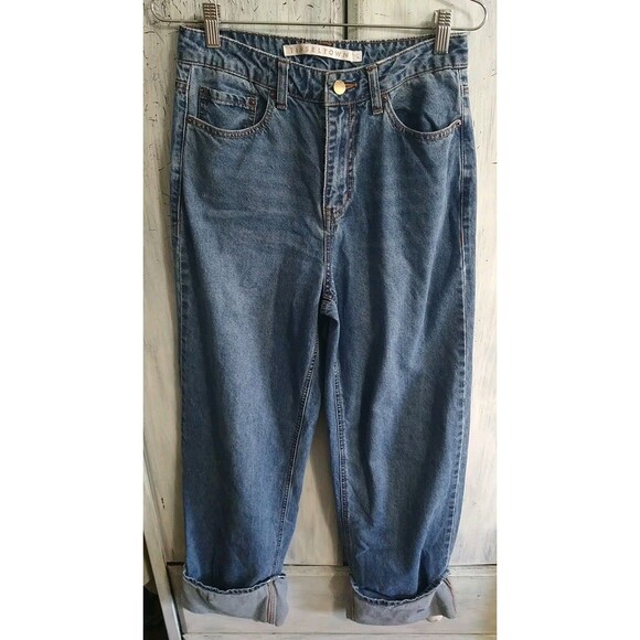 Tinseltown Wide Leg Cuff Bottom Jeans Sz 5 Y2K Boho Grunge Skater Loganlook - Picture 1 of 8